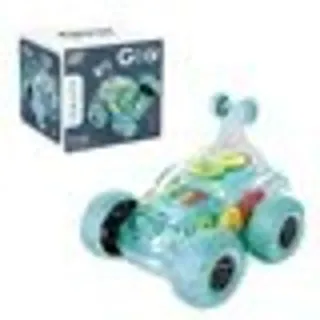 RC-Stuntauto für Kleinkinder mit LED-Licht, um 360° drehbares Stuntfahrzeug, LKW-Auto, Jungen- und Mädchenspielzeug, ferngesteuertes Auto (Grün)
