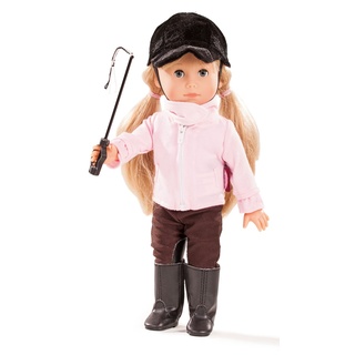 Götz 1613026 Just Like me - Mia reitet aus Puppe - 27 cm große Stehpuppe mit blonden Haaren, Pony und blauen Schlafaugen - für Kinder ab 3 Jahren