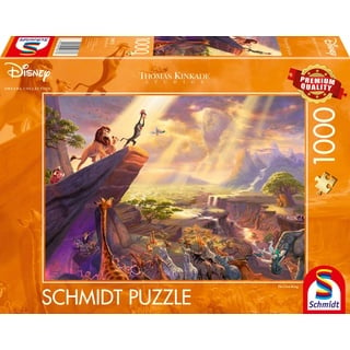 Schmidt Spiele 59673 Thomas Kinkade, Disney, König der Löwen, 1000 Teile Puzzle