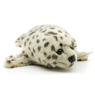 Uni-Toys – Seehund grau-gepunktet - 32 cm (Länge) - Plüsch-Robbe - Plüschtier, Kuscheltier