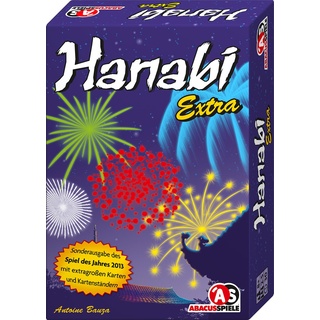ABACUSSPIELE 04135 - Hanabi Extra, inklusive Kartenhalter und großer Karten, Kartenspiel
