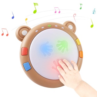 TUMAMA Baby Musical Elektronisches Spielzeug,Baby Musik Trommel Musikinstrumente Sensorisches Spielzeugmit Licht und Sound,Musikspielzeug Geschenk für Kleinkinder,Jungen,Mädchen 18M+