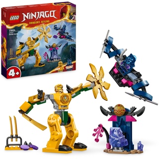LEGO NINJAGO Arins Battle Mech, Ninja-Spielzeug für Kinder ab 4 Jahre mit Figuren inkl. Arin mit Mini-Katana, Actionfiguren & Mechs, kleines Geschenk für Jungs und Mädchen 71804