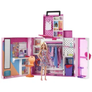 Mattel HGX57 - Barbie - Kleiderschrank mit Puppe, Kleidung und Accessoires