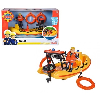Simba 109252571 - Feuerwehrmann Sam, Neptune Boot mit Figur, Spielset