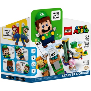 LEGO® Konstruktionsspielsteine LEGO® Super Mario - Abenteuer mit Luigi – Starterset, (Set, 280 St) bunt