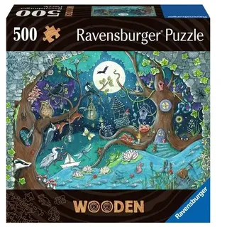 Ravensburger Puzzle - WOODEN Puzzle - Fantasy Forest - 500 Teile Holzpuzzle