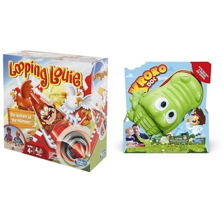 Hasbro 15692398 Looping Louie Kinderspiel, lustiges 3D Partyspiel & Play-Doh E4898100 Kroko Doc, Spiel für Kinder ab 4 Jahren