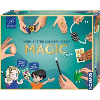 Kosmos 694333 Magic Junior - Mein erster Zauberkasten, Zauberkasten für Kinder ab 6 Jahre, kinderleicht Zaubertricks Lernen Dank Comic-Anleitung