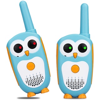Retevis RT30 Walkie Talkie Kinder ab 3 Jahre,Einfach Eule LED-Augen,Geschenke Spielzeug für Mädchen Jungen, Große Reichweite Funkgeräte,Camping Familienspiel Weihnachts (Blau, 2 STK)