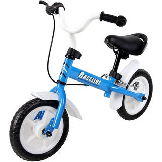 Spielwerk® Kinder Laufrad Höhenverstellbar Bremse Lenkrad ab 2-5 Jahre Fahrrad 10 Zoll PU Reifen Lauflernrad Sattel Gummigriffe Balance Bike Blau