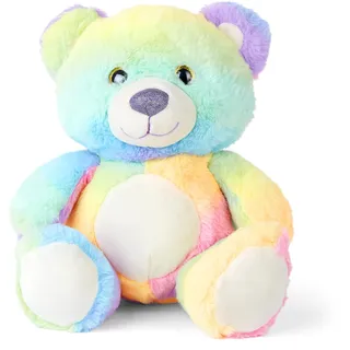 Mousehouse Gifts - Entzückender weicher Regenbogen-Teddy, Kuscheltier Plüschtier (Bear)