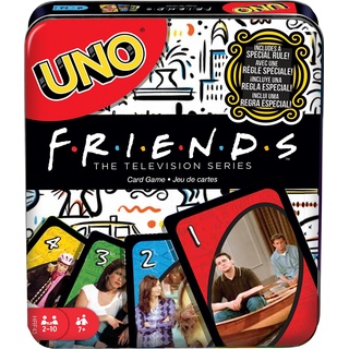 Mattel Games UNO Friends Kartenspiel für Familienabend mit TV-Show-Themen-Grafiken und einer speziellen Regel für 2–10 Spieler (exklusiv bei Amazon)