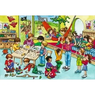 Schmidt Spiele Puzzle Schmidt Spiele - Im Kindergarten - 60 Teile Puzzlekoffer, 60 Puzzleteile