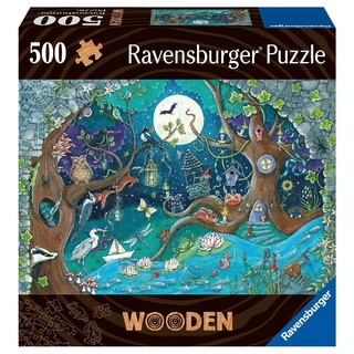 Ravensburger Puzzle 17516 - Fantasy Forest - 500 Teile Holzpuzzle Für Kinder Und Erwachsene Ab 14 Jahren  Mit Stabilen  Individuellen Puzzleteilen Und