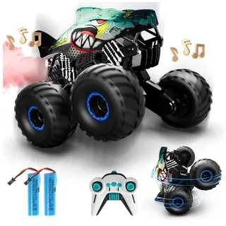 Esun RC-Auto Rc Auto, RC Monster Truck mit Sprühnebel-Musik-LED, (Set, Komplettset), 1:16 2,4 GHz Ferngesteuertes auto ab 4 5 6 7 8 jahre grün