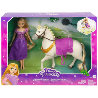 BARBIE HLW23 Disney Prinzessin Rapunzel & Maximus Spielzeugpuppe Mehrfarbig