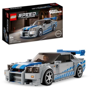 LEGO® Konstruktionsspielsteine 2 Fast 2 Furious – Nissan Skyline GT-R (R34) (76917), (319 St), LEGO® Speed Champions bunt