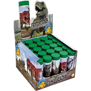 PUSTEFIX Seifenblasen Set I 25 x Klassik 42ml Dinos I Bubbles Made in Germany I Party Seifenblasen für Kinder-Geburtstag, Hochzeit, Standesamt, Polterabend I 25 x 42 ml Vorteilspack