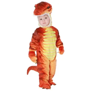 Underwraps Kostüm T-Rex Dinosaurier, Tyrannosaurus Rex Dino Kostüm für Kids orange 74-80