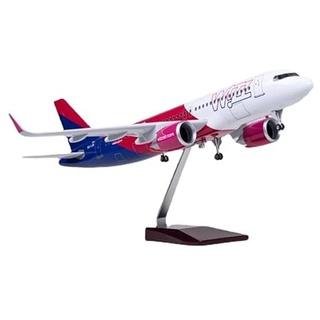 Keraldinv 47CM 1/80 Flugzeug A320NEO A320 NEO Wizz Air Airlines No Light Modell Spielzeug Rad Fahrwerk Diecast Harz Flugzeug Modell