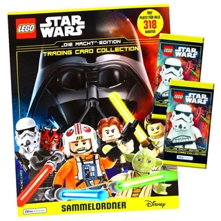 Blue Ocean Sammelkarte Lego Star Wars Karten Trading Cards Serie 4 - Die Macht Sammelkarten, Lego Star Wars Serie 4 - 1 Mappe + 2 Booster Karten
