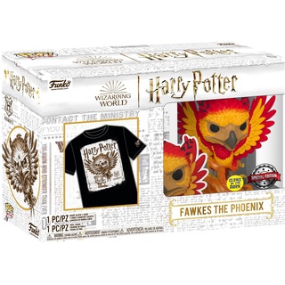 Funko Pop! & Tee: Harry Potter - Patronus DD - Large - (L) - T-Shirt - Kleidung mit Vinyl-Sammelfigur - Geschenkidee - Spielzeug und Kurzärmeliges Top Für Erwachsene Männer und Frauen