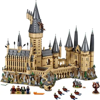 LEGO® Konstruktionsspielsteine LEGO® Harry Potter 71043 Schloss Hogwarts Spielbausteine, (6020 St), Große Treppenhaus, die Kammer des Schreckens, die Große Halle