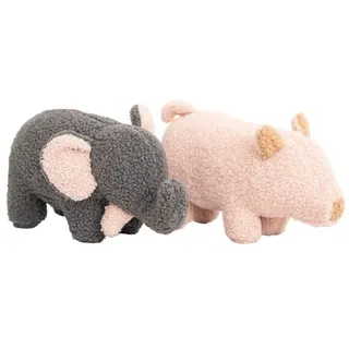 Plüschtier Crochetts Grau Elefant Schwein 30 x 13 x 8 cm 2 Stücke