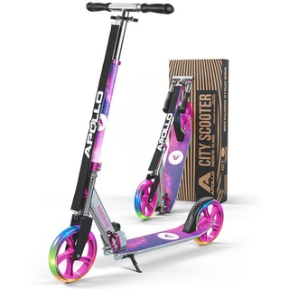 Apollo Cityroller City Scooter - Phantom Pro - Klappbarer City Roller für Kinder, Höhenverstellbar - Tretroller für Erwachsene - Roller rosa Vevendo