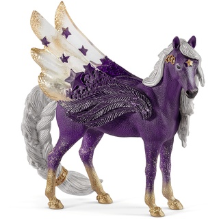 schleich BAYALA 70579 Fliegendes Einhorn Sternen Pegasus Spielset - Lila Goldenes Einhorn mit Flügel - Fantasy Einhorn Spielzeug - Figuren Set für Kinder ab 5 Jahren
