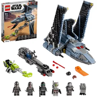 LEGO 75314 Star Wars Angriffsshuttle aus The Bad Batch, Bauset für Kinder ab 9 Jahren mit 5 Klon-Minifiguren und Gonk-Droiden - Hellblau/Hellgrau/Grün/Schwarz