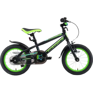 Kinderfahrrad BIKESTAR "Urban Jungle" Fahrräder Gr. 20cm, 14 Zoll (35,56cm), schwarz (grün/schwarz) Kinder