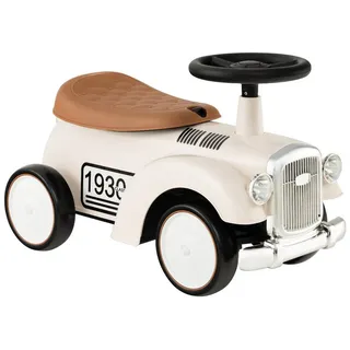 COSTWAY Rutscherauto Retro Kinderauto, mit Hupe weiß