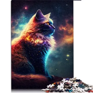 1000 Teile Puzzlespiel Katze Puzzles für Erwachsene Holzpuzzle Herausforderndes Spiel (Größe 50x75cm)