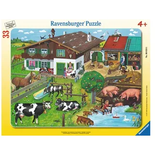 Ravensburger Puzzle - Rahmenpuzzle - Tierfamilien, 33 Teile