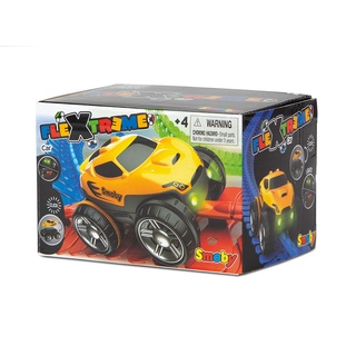 Smoby – FleXtreme Rennauto gelb– zusätzliches Auto für Flextreme Starter-Set, Rennbahn für Autos, für Kinder ab 4 Jahren, flexible Strecke mit Looping