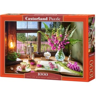 Castorland C-104345-2 Still Life with Violet Snapdragons 1000 Teile Puzzle, Bunt