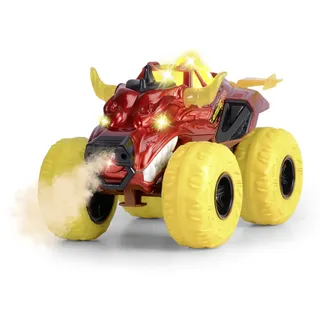 Dickie Toys - Flaming Fire Monster Auto (25 cm) - großer Monstertruck ab 3 Jahre mit Dampf-Funktion & Gummireifen, Spielzeugauto für Kinder mit Freilauf, Licht & Sound, inkl. Batterien