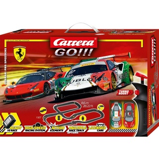 Carrera® Autorennbahn Go!!! Rennbahn Ferrari Pro Speeders Komplettset ab 6 Jahren (Streckenlänge 8.6 m), inkl. 2 Spielzeugautos bunt