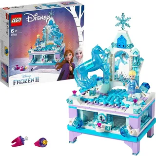 LEGO 41168 Disney Frozen Die Eiskönigin 2 Elsas Schmuckkästchen für Kinder ab 6 Jahre mit Elsa & Nokk Mini-Puppen, Schublade, Spiegel & Drehscheibe