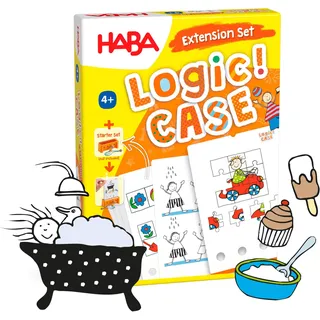 HABA 306123 - LogiCase Extension Set – Kinderalltag, Mitbringspiel ab 4 Jahren, Bunt