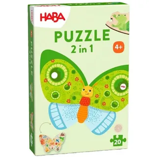 HABA 2010075001 - Puzzle 2in1 Schmetterling 2-seitiges Holzpuzzle 20 Teile / Haba / Spiele (außer Software)