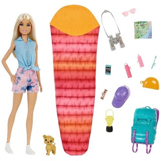 Mattel Barbie ''It takes two! Camping'' Spielset mit Malibu Puppe, Hündchen und Acces HDF73