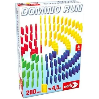 Noris 606065644 - Domino Run 200 Steine, Aktionsspiel, Geschicklichkeitsspiel