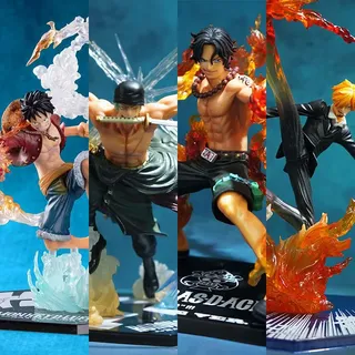 Neue One Piece Anime Figur Feuerfaust Luffy Ace Sanji Kampfmodell Puppen PVC Sabo Actionfigur Zoro Geist Dreimesser Spielzeug