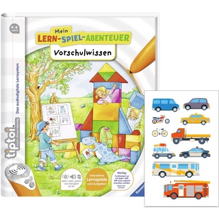 tiptoi avensburger Schule Buch | Vorschulwissen - Mein Lern-Spiel-Abenteuer + Kinder-Sticker, für Kinder ab 4 Jahren