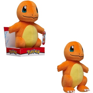 Bandai - Pokémon – Plüschtier Salamateche (Charmander) – Plüschtier 30 cm weich – JW0060