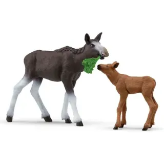 SCHLEICH 42629 WILD LIFE Elchkuh mit Kalb