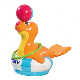 TOMY Wasserspiel für Kinder "Robin die Robbe" mehrfarbig - hochwertiges Kinderspielzeug für die Badewanne - fördert motorische Fähigkeiten - ab 1 Jahr